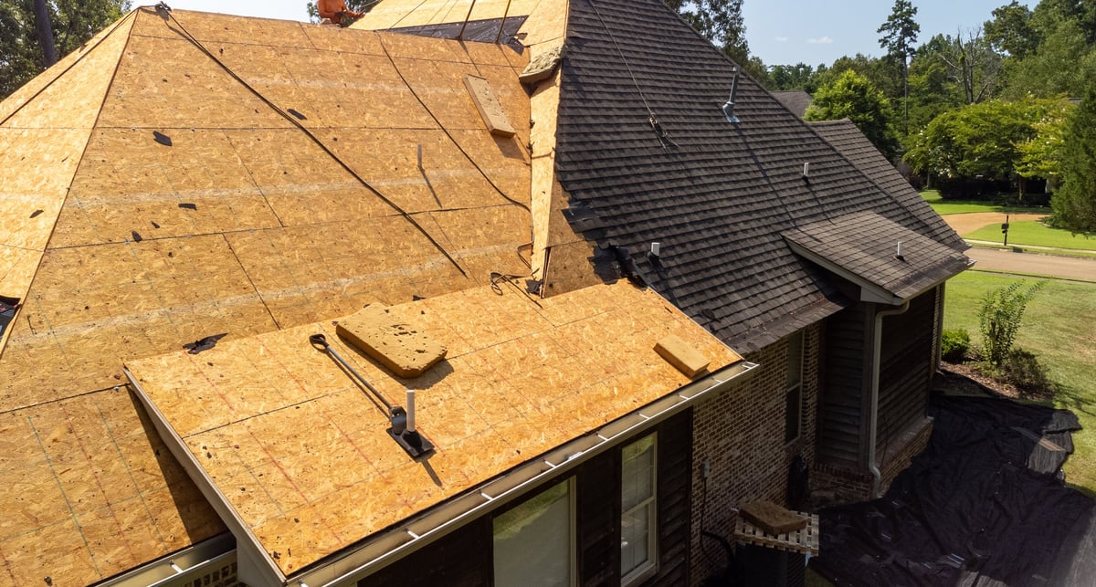 Residential roof installation